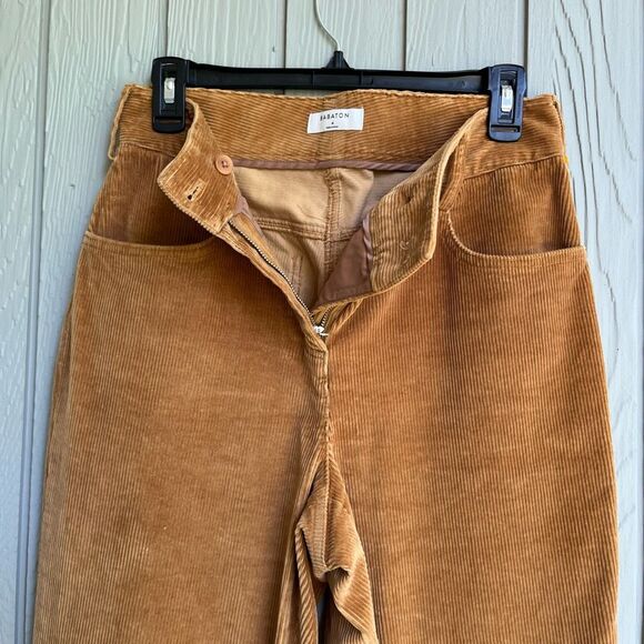 Aritzia Babaton Wide-Leg Corduroy Pants – Camel – Sz 4 (fits like 4/6) - Picture 4 of 8